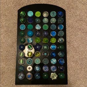 Blue and green snaps for bracelets- BRAND NEW!